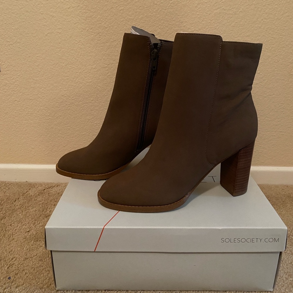 Sole Society Brown Ankle Boots